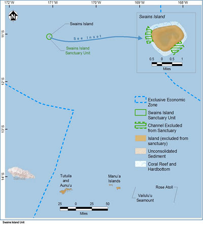 map of swains island
